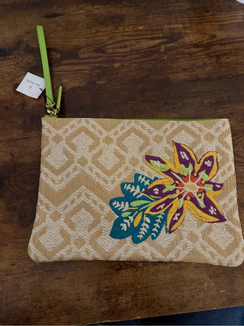 Vera Bradley Embroidered Floral Woven Wristlet Clutch - Picture 2 of 5